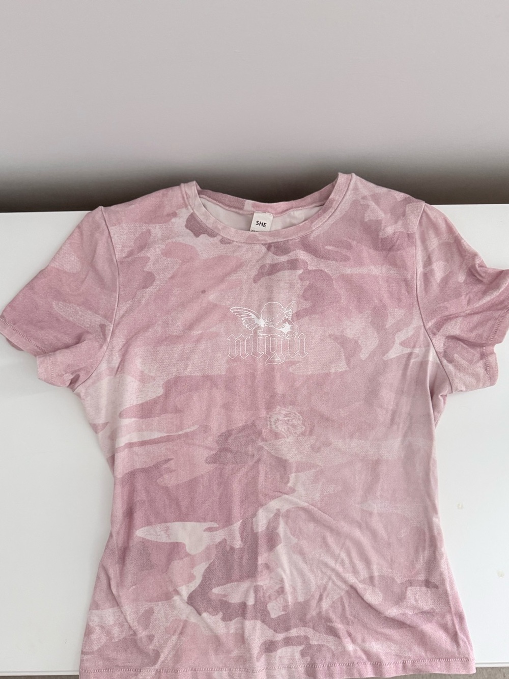Cherub NFGU "Eden" S/S Tee in Blush Vintage Woodland Camo